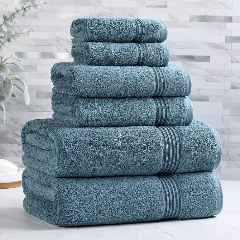 SUPERIOR® Heritage Collection | Luxury Egyptian Cotton 6-pc. Quick Dry Solid Bath Towel Set