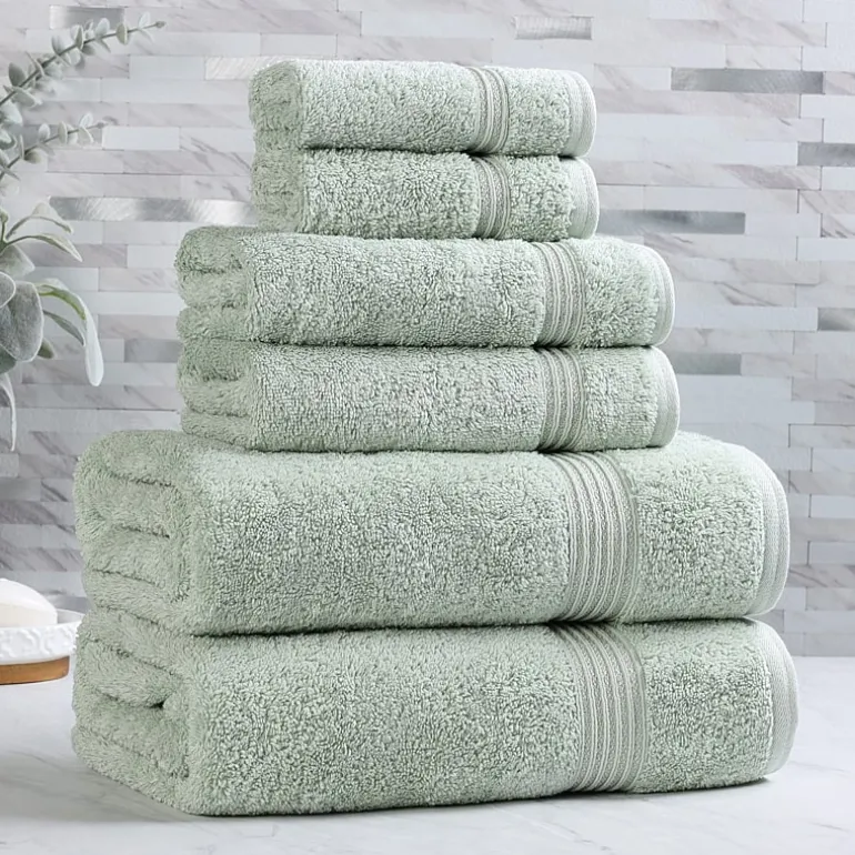 SUPERIOR® Heritage Collection | Luxury Egyptian Cotton 6-pc. Quick Dry Solid Bath Towel Set