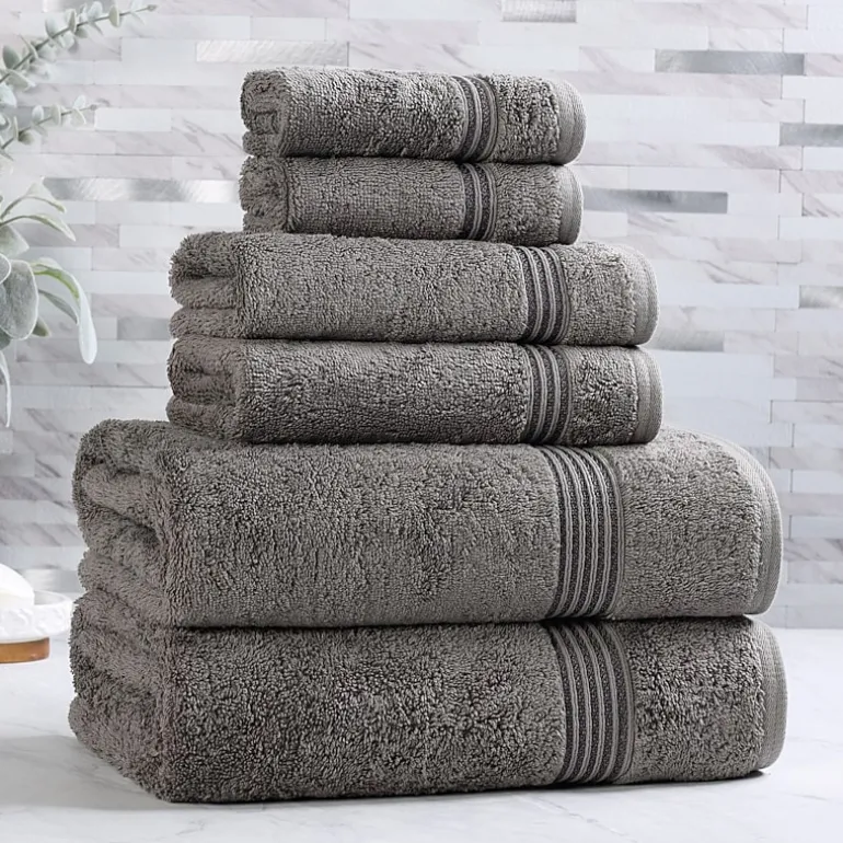 SUPERIOR® Heritage Collection | Luxury Egyptian Cotton 6-pc. Quick Dry Solid Bath Towel Set