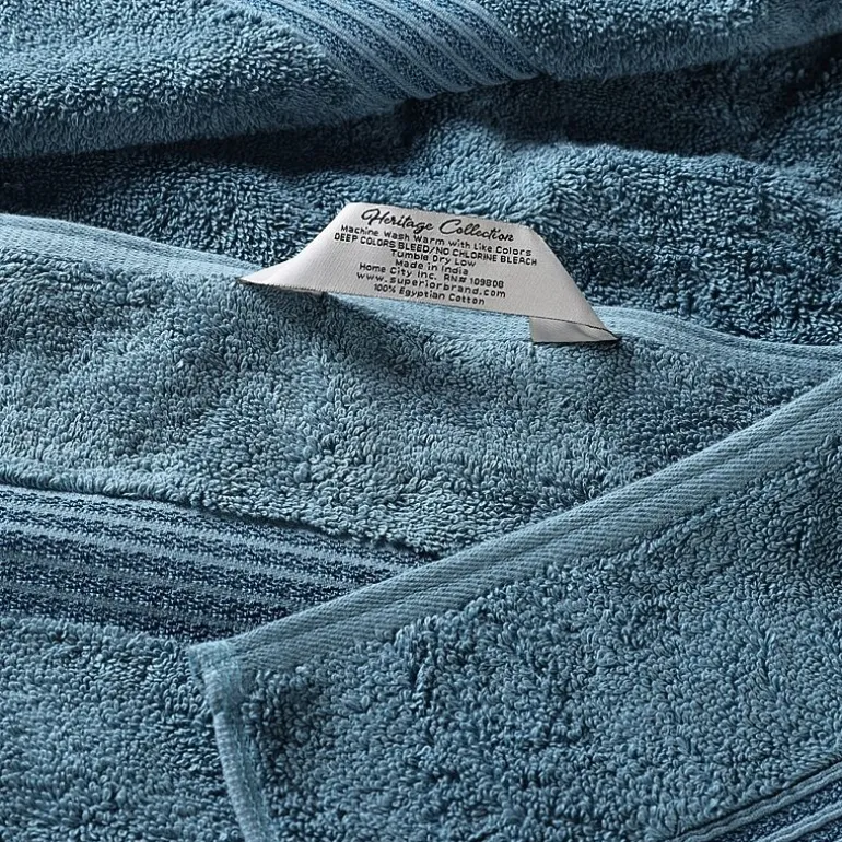 SUPERIOR® Heritage Collection | Luxury Egyptian Cotton 6-pc. Quick Dry Solid Bath Towel Set