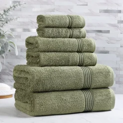SUPERIOR® Heritage Collection | Luxury Egyptian Cotton 6-pc. Quick Dry Solid Bath Towel Set
