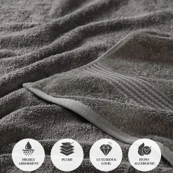 SUPERIOR® Heritage Collection | Luxury Egyptian Cotton 6-pc. Quick Dry Solid Bath Towel Set