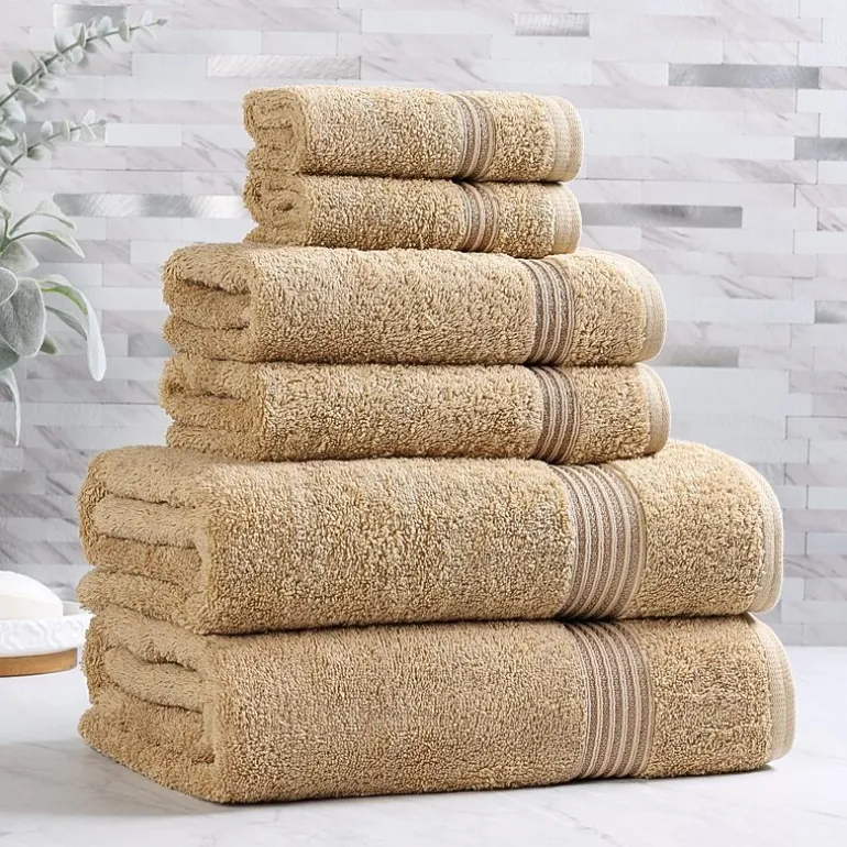 SUPERIOR® Heritage Collection | Luxury Egyptian Cotton 6-pc. Quick Dry Solid Bath Towel Set