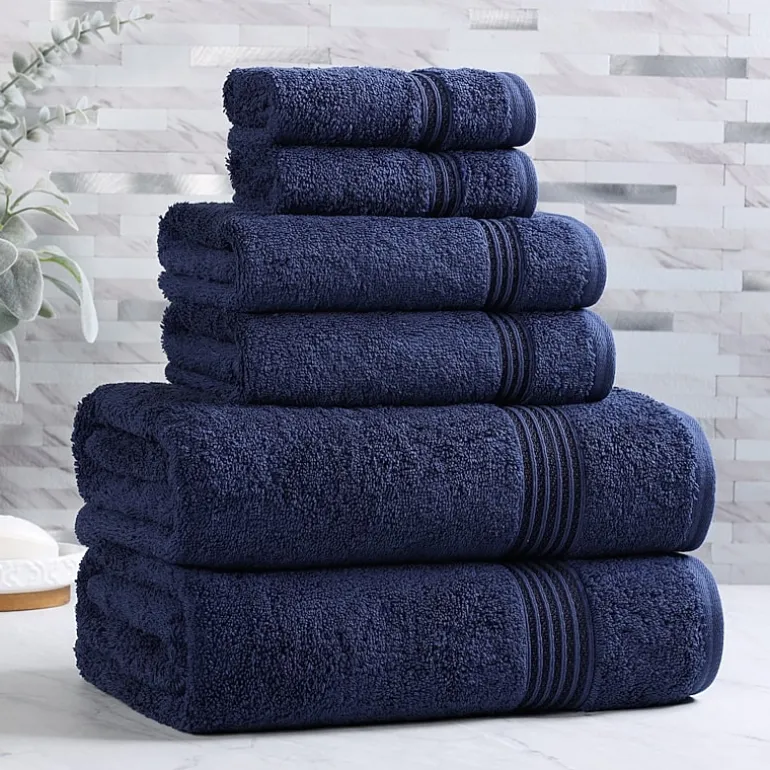 SUPERIOR® Heritage Collection | Luxury Egyptian Cotton 6-pc. Quick Dry Solid Bath Towel Set