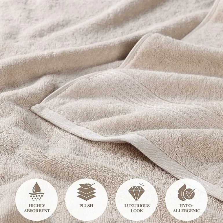 SUPERIOR® Heritage Collection | Luxury Egyptian Cotton 6-pc. Quick Dry Solid Bath Towel Set