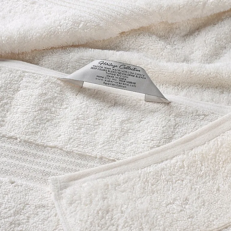 SUPERIOR® Heritage Collection | Luxury Egyptian Cotton 6-pc. Quick Dry Solid Bath Towel Set