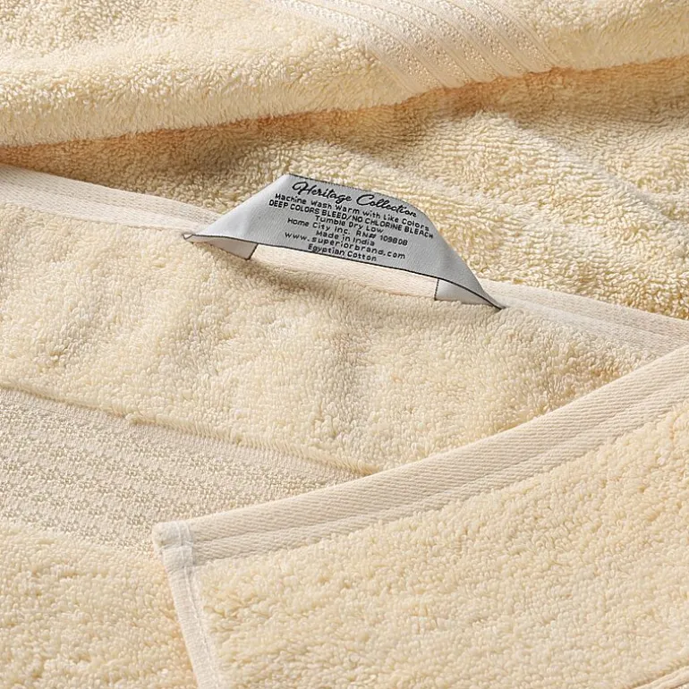 SUPERIOR® Heritage Collection | Luxury Egyptian Cotton 12-pc. Quick Dry Solid Bath Towel Set