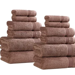 SUPERIOR® Heritage Collection | Luxury Egyptian Cotton 12-pc. Quick Dry Solid Bath Towel Set