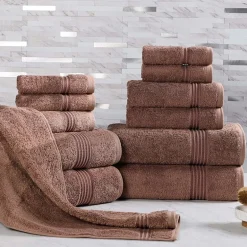 SUPERIOR® Heritage Collection | Luxury Egyptian Cotton 12-pc. Quick Dry Solid Bath Towel Set