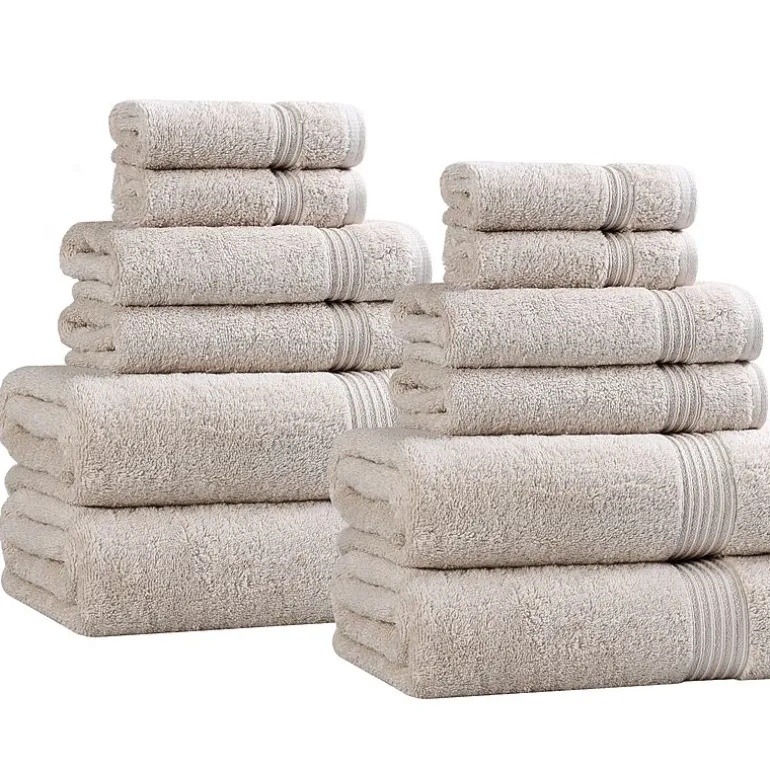 SUPERIOR® Heritage Collection | Luxury Egyptian Cotton 12-pc. Quick Dry Solid Bath Towel Set