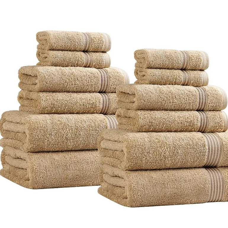SUPERIOR® Heritage Collection | Luxury Egyptian Cotton 12-pc. Quick Dry Solid Bath Towel Set