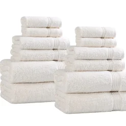 SUPERIOR® Heritage Collection | Luxury Egyptian Cotton 12-pc. Quick Dry Solid Bath Towel Set