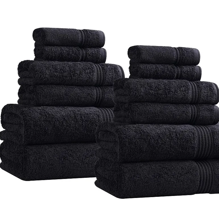 SUPERIOR® Heritage Collection | Luxury Egyptian Cotton 12-pc. Quick Dry Solid Bath Towel Set