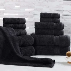 SUPERIOR® Heritage Collection | Luxury Egyptian Cotton 12-pc. Quick Dry Solid Bath Towel Set