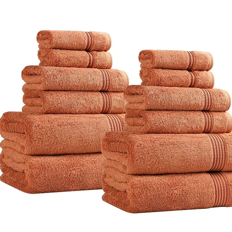 SUPERIOR® Heritage Collection | Luxury Egyptian Cotton 12-pc. Quick Dry Solid Bath Towel Set