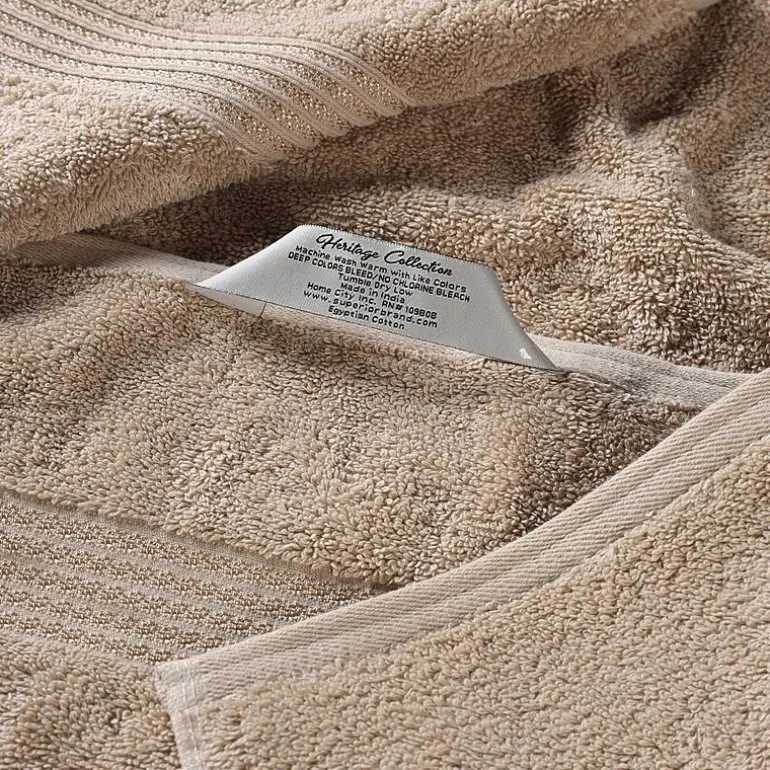 SUPERIOR® Heritage Collection | Luxury Egyptian Cotton 8-pc. Quick Dry Bath Towel Set