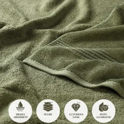SUPERIOR® Heritage Collection | Luxury Egyptian Cotton 8-pc. Quick Dry Bath Towel Set