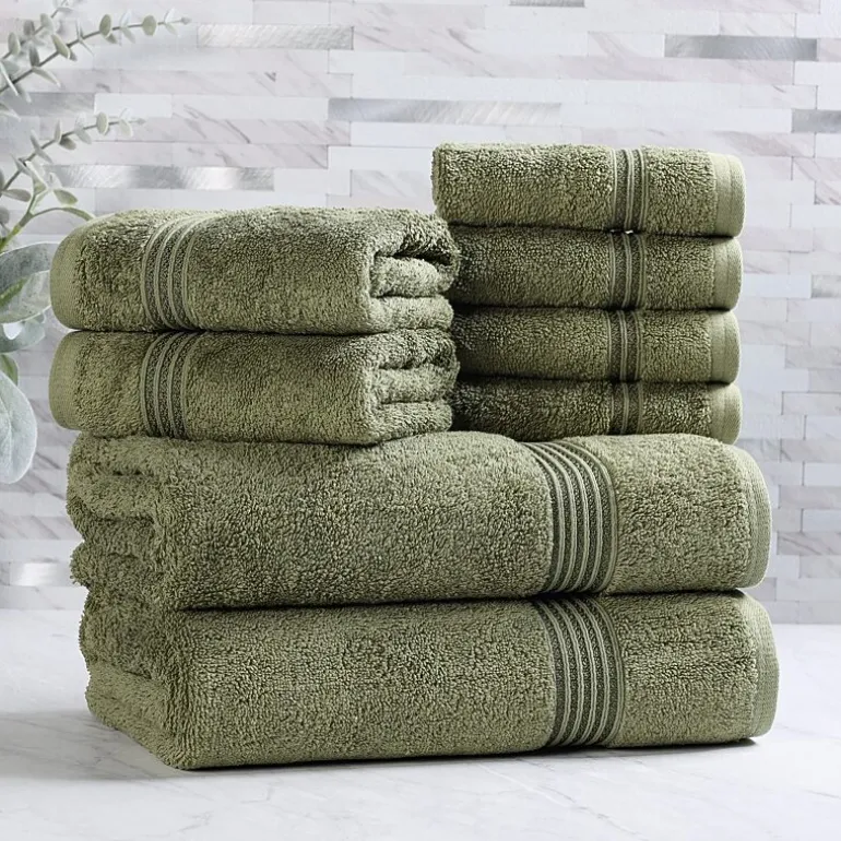 SUPERIOR® Heritage Collection | Luxury Egyptian Cotton 8-pc. Quick Dry Bath Towel Set