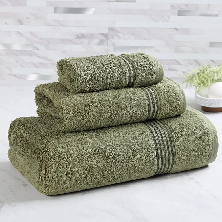 SUPERIOR® Heritage Collection | Luxury Egyptian Cotton 3-pc. Quick Dry Solid Bath Towel Set