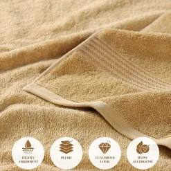 SUPERIOR® Heritage Collection | Luxury Egyptian Cotton 3-pc. Quick Dry Solid Bath Towel Set