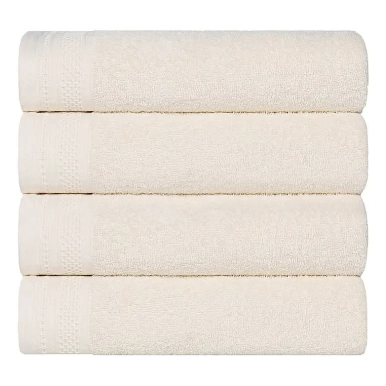 SUPERIOR® Honeycomb Collection | 100% Combed Cotton 4-pc. Quick Dry Bath Towel