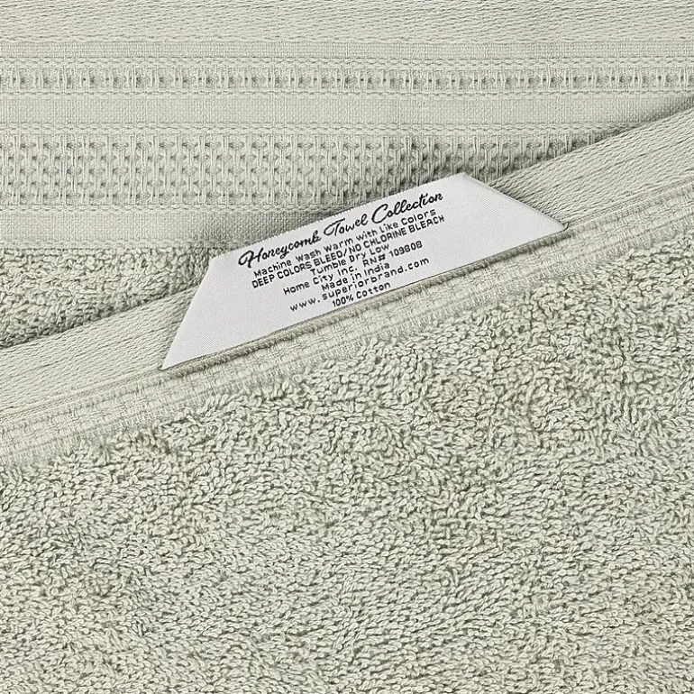 SUPERIOR® Honeycomb Collection | 100% Combed Cotton 4-pc. Quick Dry Bath Towel