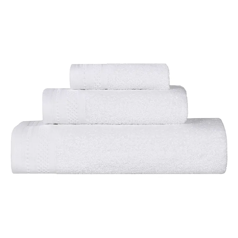 SUPERIOR® Honeycomb Collection | 100% Combed Cotton 3-pc. Quick Dry Bath Towel Set