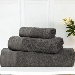 SUPERIOR® Honeycomb Collection | 100% Combed Cotton 3-pc. Quick Dry Bath Towel Set