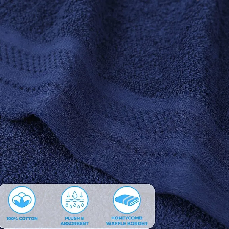 SUPERIOR® Honeycomb Collection | 100% Combed Cotton 3-pc. Quick Dry Bath Towel Set