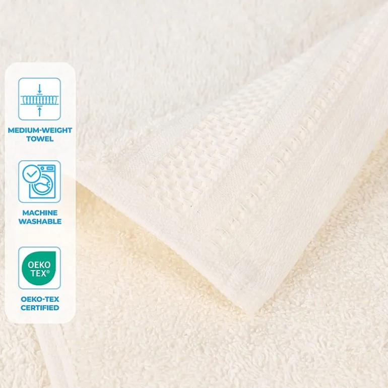 SUPERIOR® Honeycomb Collection | 100% Combed Cotton 3-pc. Quick Dry Bath Towel Set