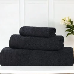 SUPERIOR® Honeycomb Collection | 100% Combed Cotton 3-pc. Quick Dry Bath Towel Set