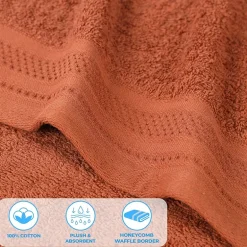 SUPERIOR® Honeycomb Collection | 100% Combed Cotton 3-pc. Quick Dry Bath Towel Set