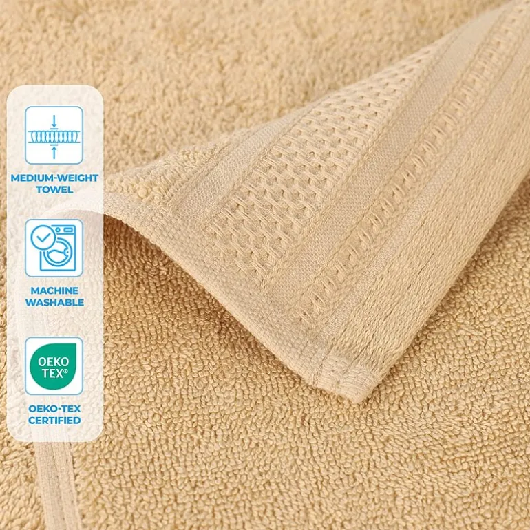 SUPERIOR® Honeycomb Collection | 100% Combed Cotton 3-pc. Quick Dry Bath Towel Set