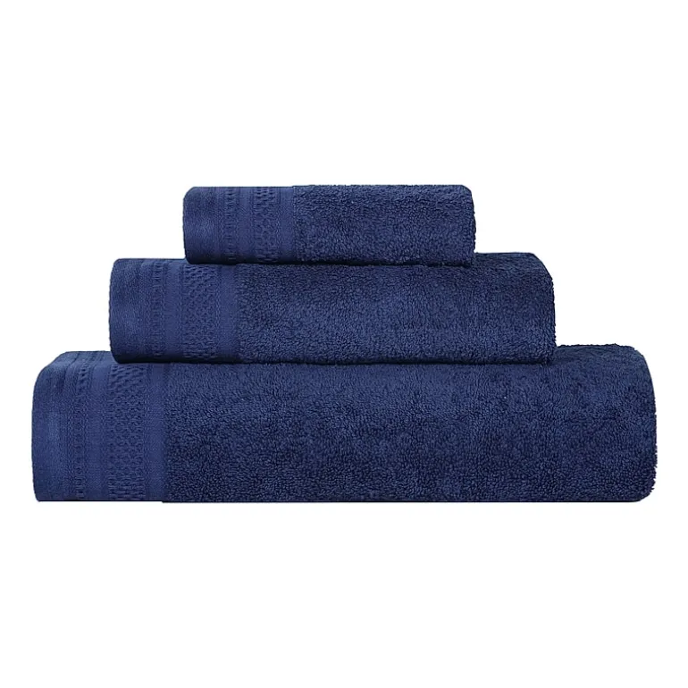 SUPERIOR® Honeycomb Collection | 100% Combed Cotton 3-pc. Quick Dry Bath Towel Set
