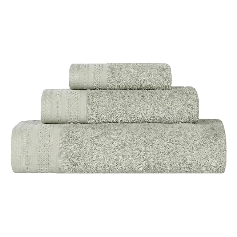 SUPERIOR® Honeycomb Collection | 100% Combed Cotton 3-pc. Quick Dry Bath Towel Set