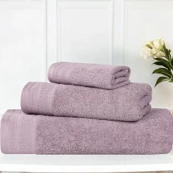SUPERIOR® Honeycomb Collection | 100% Combed Cotton 3-pc. Quick Dry Bath Towel Set