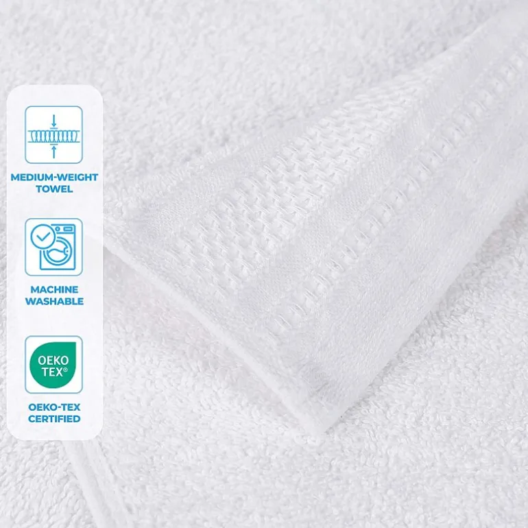 SUPERIOR® Honeycomb Collection | 100% Combed Cotton 3-pc. Quick Dry Bath Towel Set
