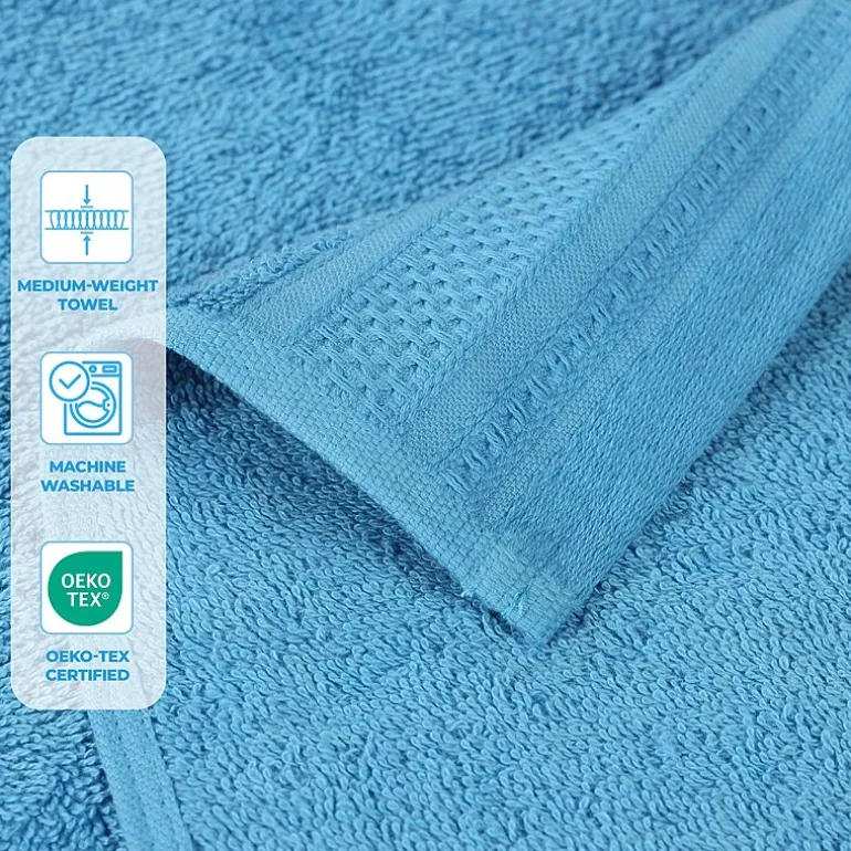 SUPERIOR® Honeycomb Collection | 100% Combed Cotton 3-pc. Quick Dry Bath Towel Set