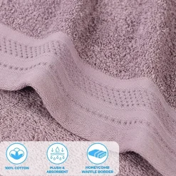 SUPERIOR® Honeycomb Collection | 100% Combed Cotton 3-pc. Quick Dry Bath Towel Set