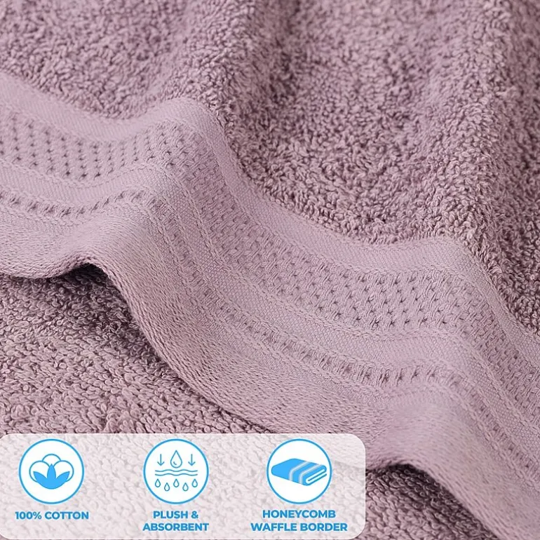 SUPERIOR® Honeycomb Collection | 100% Combed Cotton 3-pc. Quick Dry Bath Towel Set