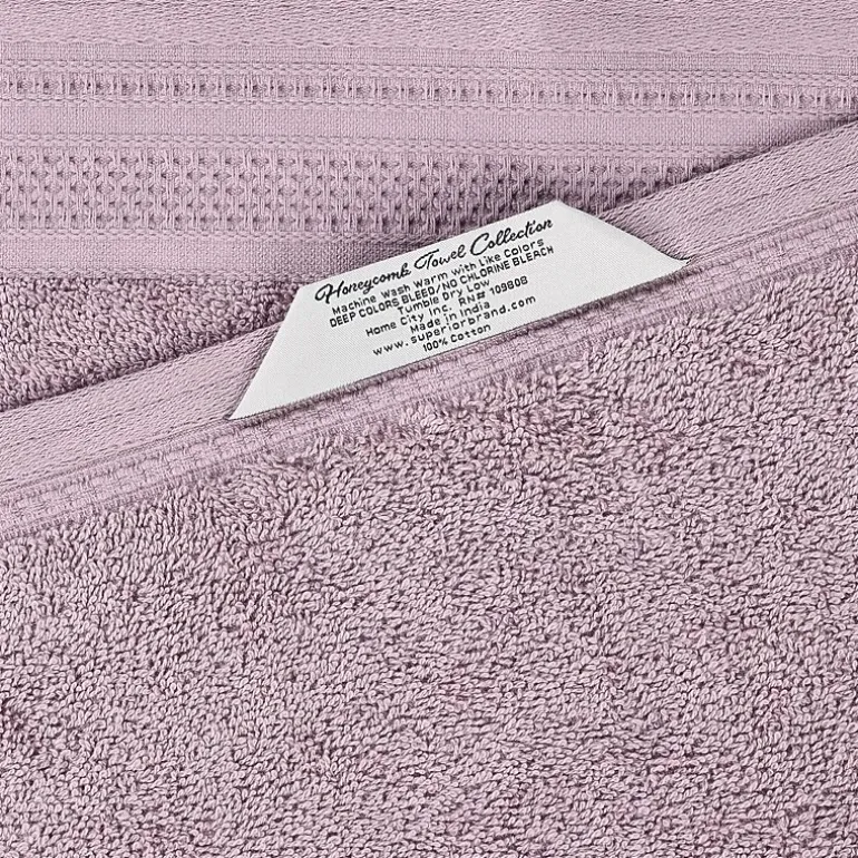 SUPERIOR® Honeycomb Collection | 100% Combed Cotton 3-pc. Quick Dry Bath Towel Set