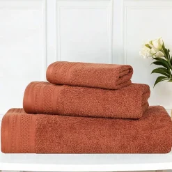 SUPERIOR® Honeycomb Collection | 100% Combed Cotton 3-pc. Quick Dry Bath Towel Set
