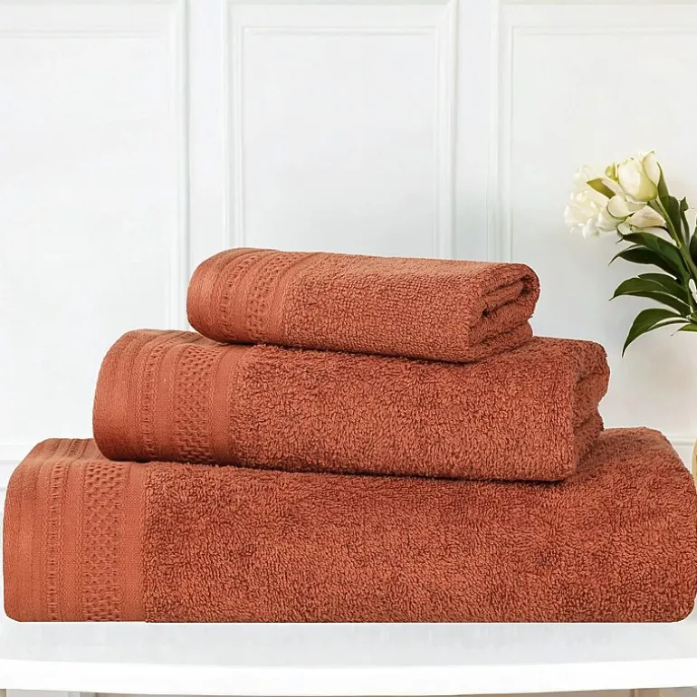 SUPERIOR® Honeycomb Collection | 100% Combed Cotton 3-pc. Quick Dry Bath Towel Set