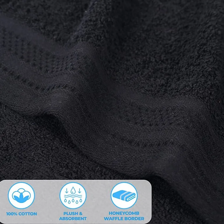 SUPERIOR® Honeycomb Collection | 100% Combed Cotton 3-pc. Quick Dry Bath Towel Set