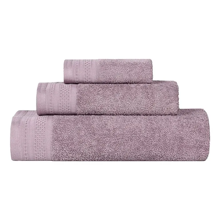 SUPERIOR® Honeycomb Collection | 100% Combed Cotton 3-pc. Quick Dry Bath Towel Set