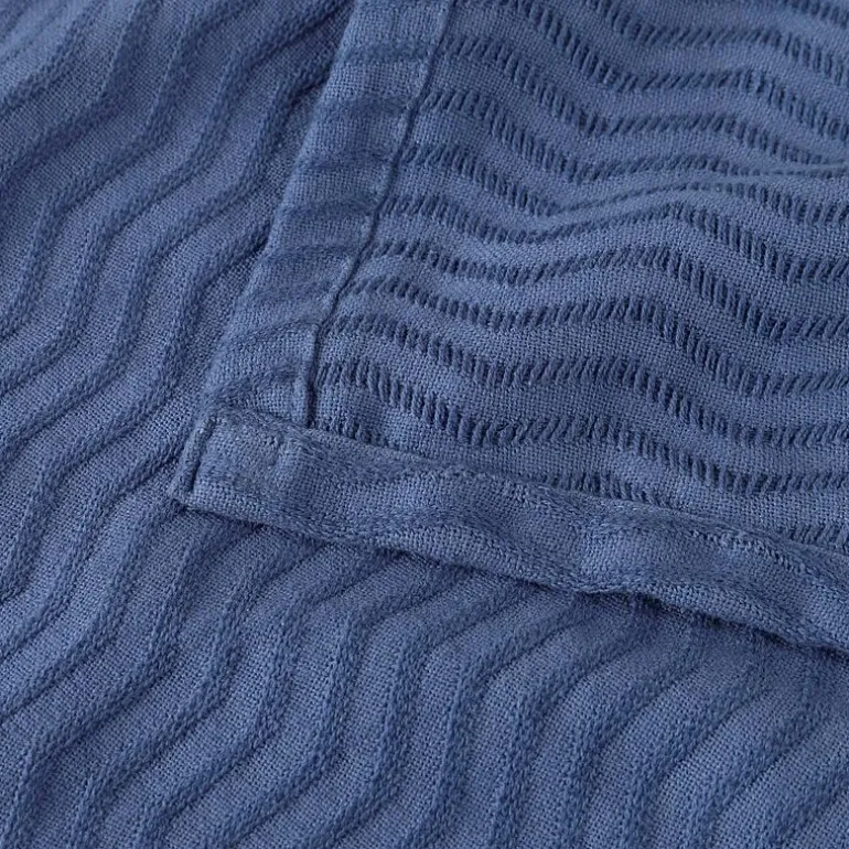 SUPERIOR® Jena Jacquard Weave Textured Chevron Cotton Multi-Use Throw