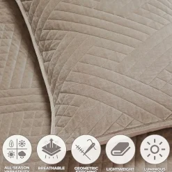SUPERIOR® Karina Cotton Velvet Geometric Glam Quilt