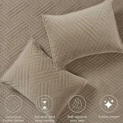 SUPERIOR® Karina Cotton Velvet Geometric Glam Quilt