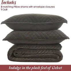 SUPERIOR® Karina Cotton Velvet Geometric Glam Quilt