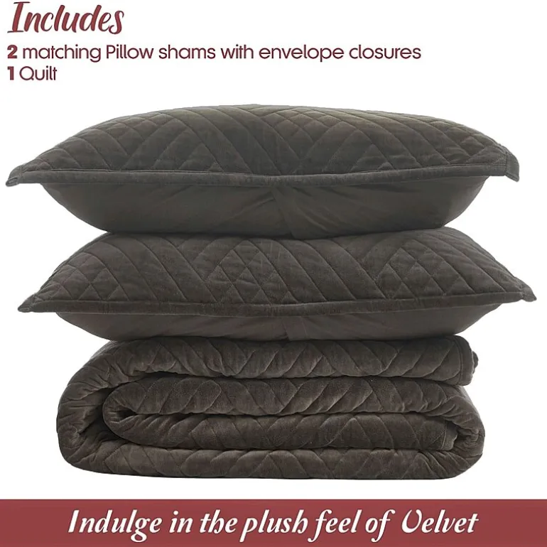 SUPERIOR® Karina Cotton Velvet Geometric Glam Quilt